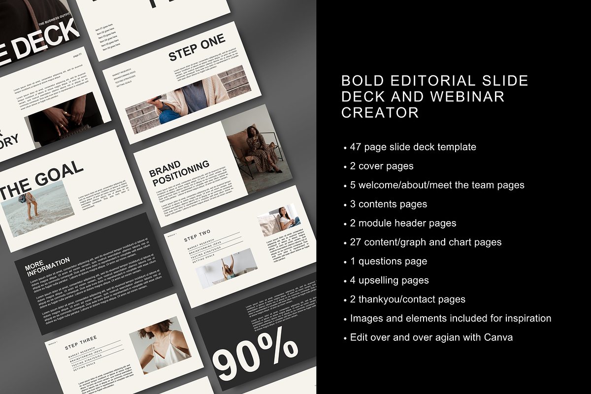 Canva: Bold Editorial Slide Deck, a Presentation Template by thebusinessoutfit (Photo 6 of 11)