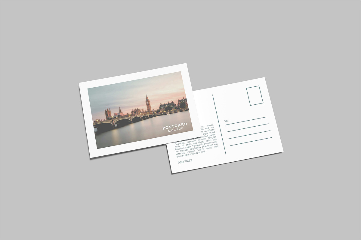 Postcard Mockup - Greeting Card, a Card Template by Graphiculon (Photo 5 of 11)