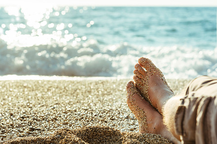 Beach stock photo containing feet an, a Holiday Photo by hitdelight