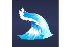 Sea ocean wave. Blue water, an Illustration by Things for designers