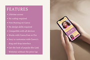Instagram Link In Bio Website Canva, a Landing Page Template by The Chaos Project (Thumbnail 3 of 8)