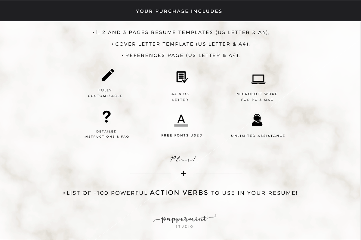 Resume Template / CV, a Resume Template by PAPPERMINT RESUME STUDIO (Photo 5 of 7)