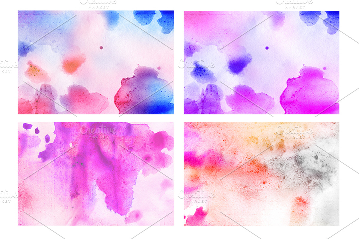 40 Watercolor backgrounds pack, a Texture Graphic by Anttoniu (Photo 2 of 4)