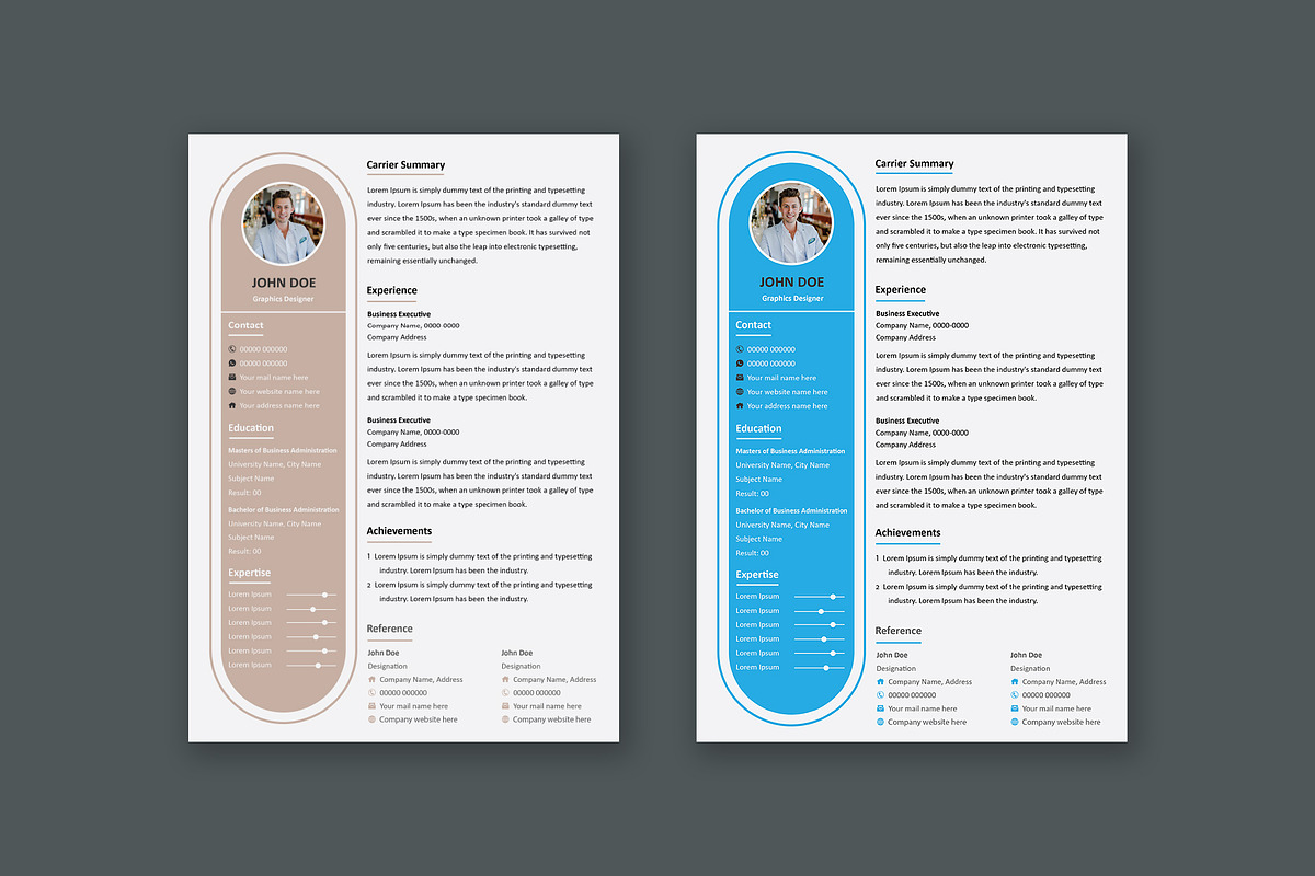 SleekCanvas: Minimal Modern Resume, a Resume Template by Annudesign (Photo 3 of 4)