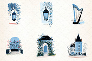 Chateau Clipart - Vintage Doodles, an Illustration by DreamCafeArt (Thumbnail 6 of 8)