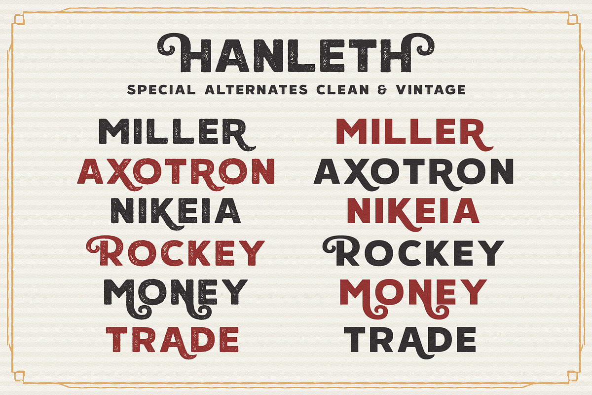 Hanleth vintage font duo, a Sans Serif Font by great19 (Photo 15 of 15)