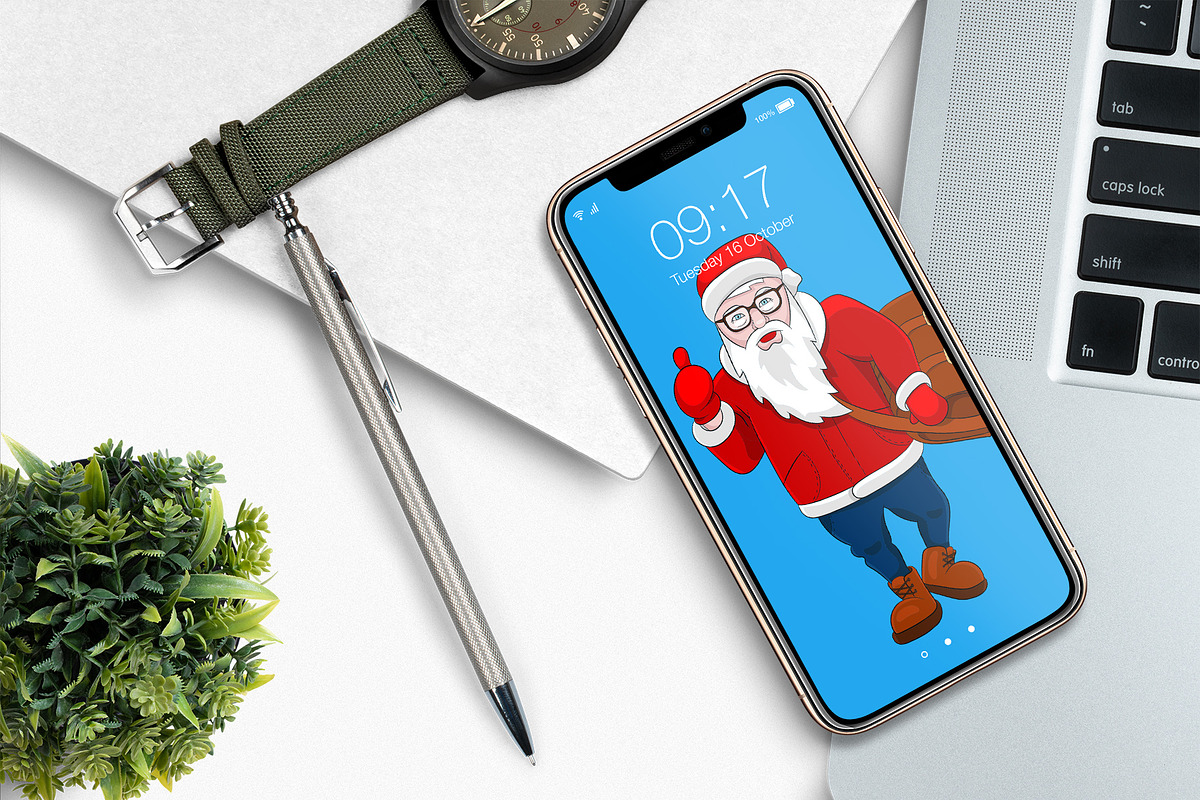 Santa New Look Vector Illustration, a Decorative Illustration by Plaid4You (Photo 2 of 5)