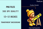 Construction Teddy Bear Bundle, an Illustration by SinaCreation (Thumbnail 4 of 5)