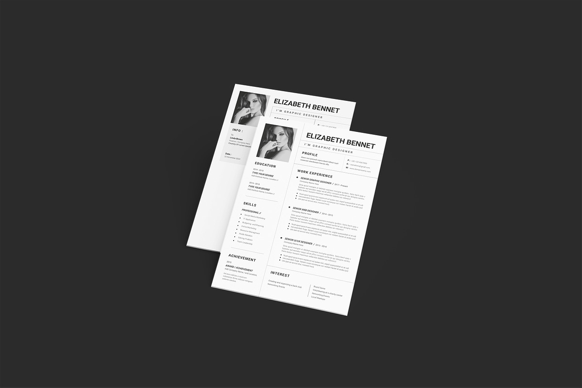 CV Resume Template, a Resume Template by Art Design Shop (Photo 2 of 6)