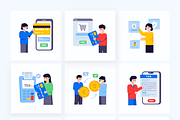 Online Payment Illustrations, a Background Graphic by Brickclay (Thumbnail 5 of 8)