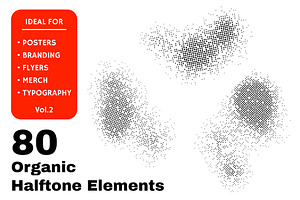 80 Organic Halftone Shapes Vol.2