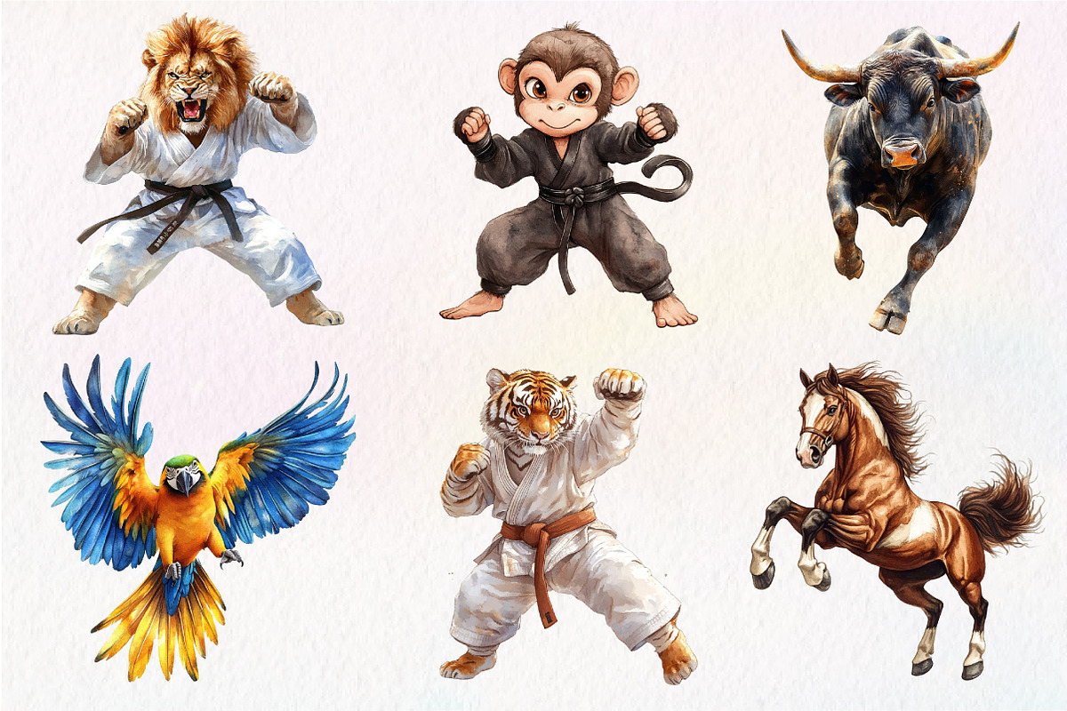 Martial Arts Animals Sublimation, an Illustration by Dream Creation (Photo 4 of 6)