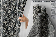 Charcoal Jungle Foliage Patterns, a Pattern Graphic by one-touch (Thumbnail 1 of 9)