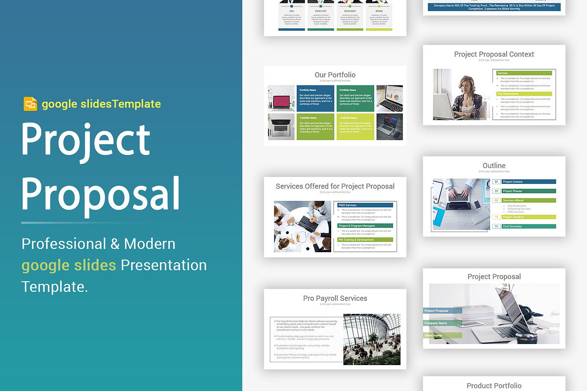 Project Proposal Google Slides, a Presentation Template by OceanArt (Photo 1 of 13)