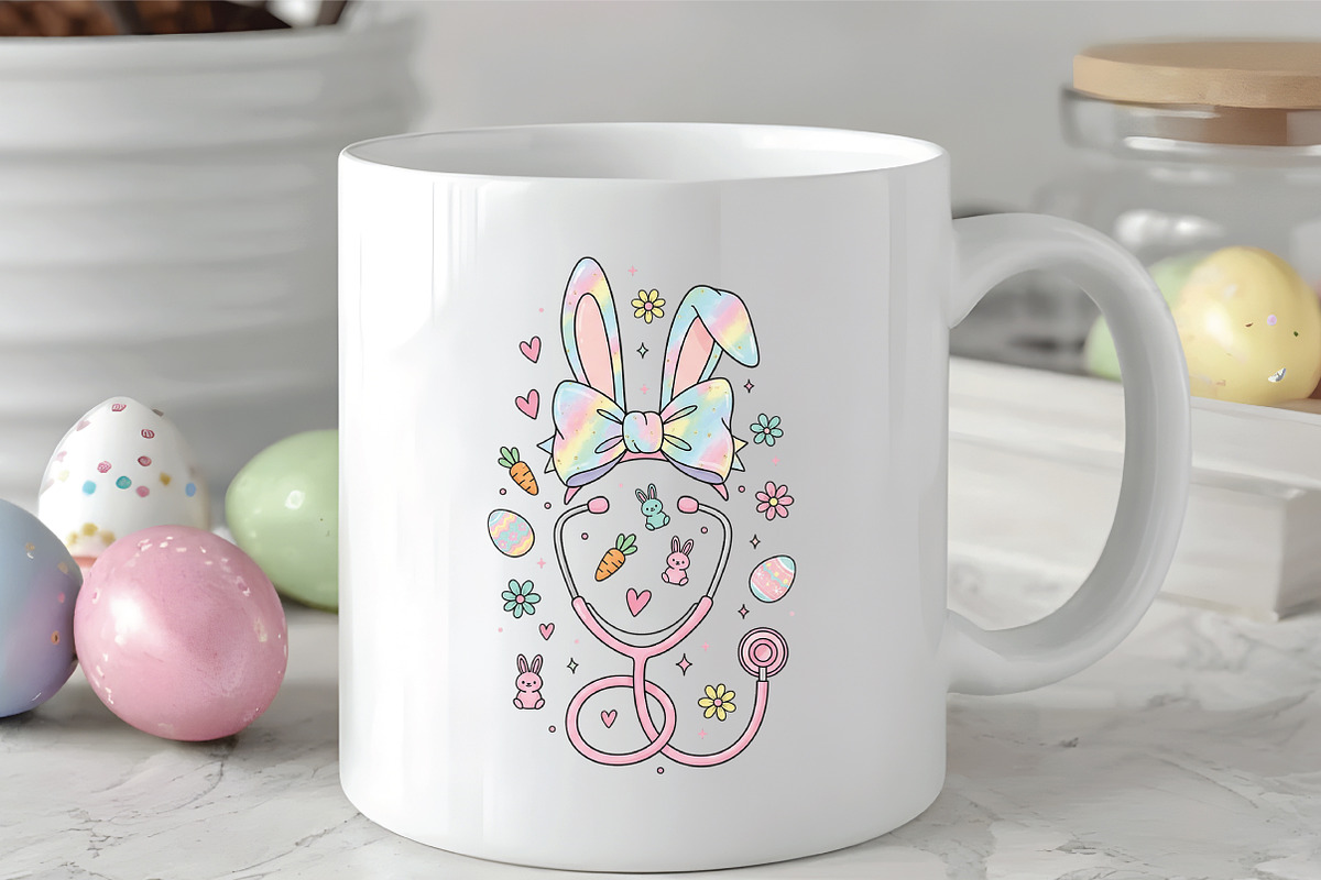 Easter Bunny Nurse Coquette PNG, an Illustration by CraftArtStudio (Photo 3 of 4)
