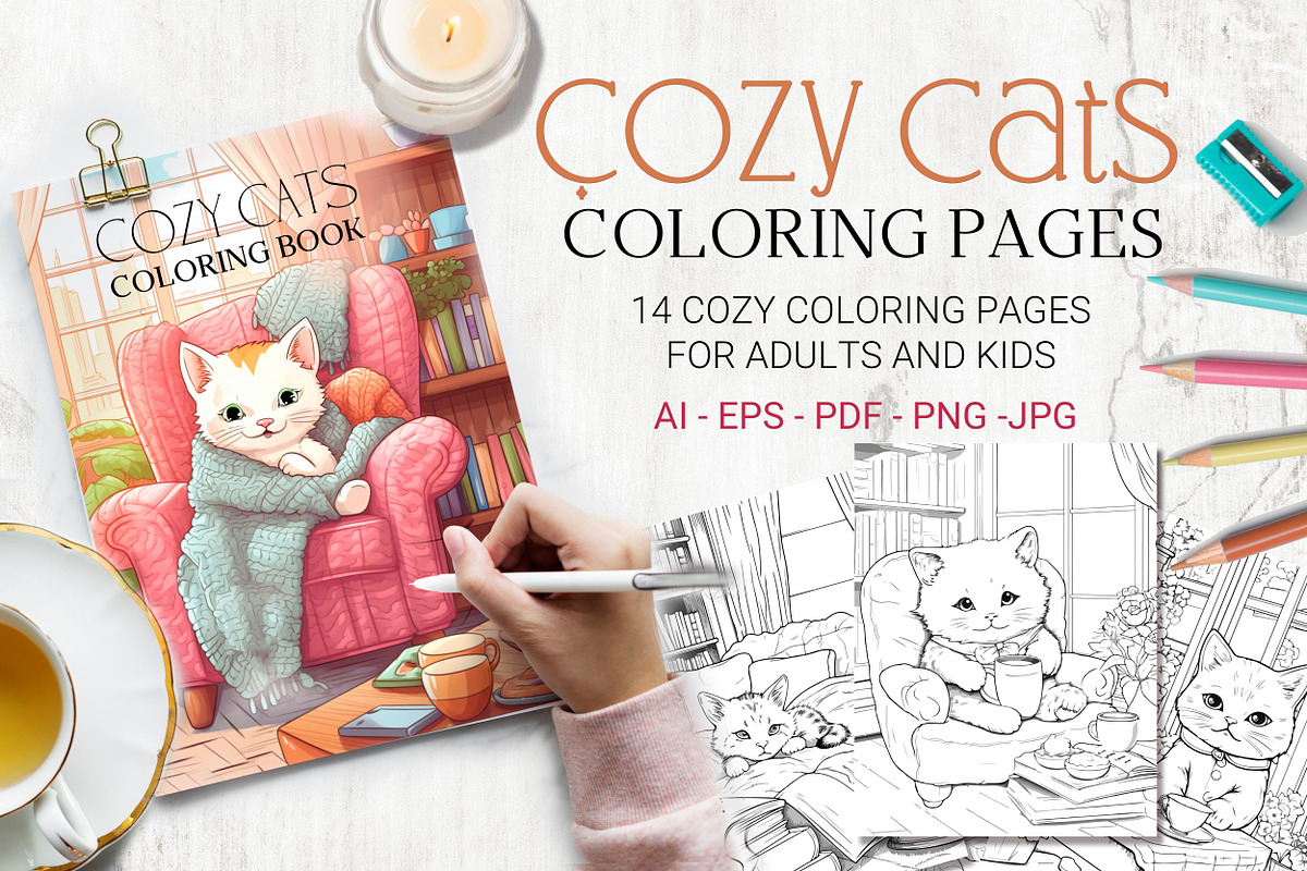 Coloring Pages For Adults and Kids, an Animal Illustration by AlineArtStore (Photo 1 of 6)