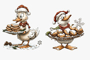 Christmas Geese Clipart, an Illustration by CreationArt (Thumbnail 5 of 5)