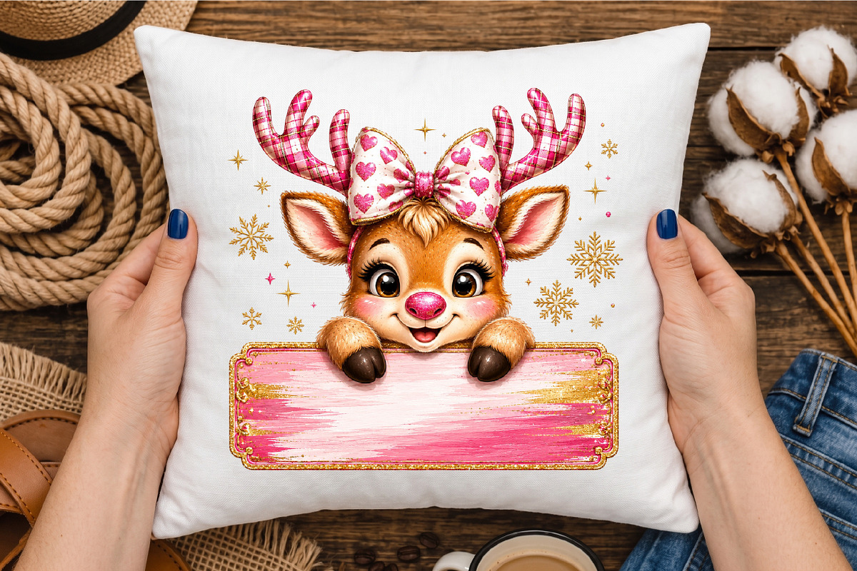 Custom Name Reindeer Christmas, a Seasonal Illustration by designcity5 (Photo 3 of 4)