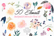 Corazon - Watercolor Floral Set, an Illustration by SmallHouseBigPony (Thumbnail 11 of 12)