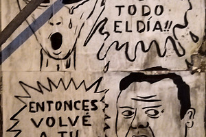 Black and white graffiti art with a cartoon face, an Arts & Entertainment Photo by DanFLCreativo