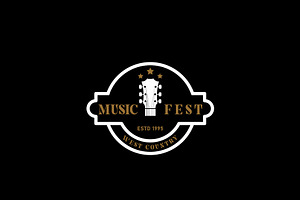 Vintage Music Festival Badge Logo, a Branding & Logo Template by AlvinStd