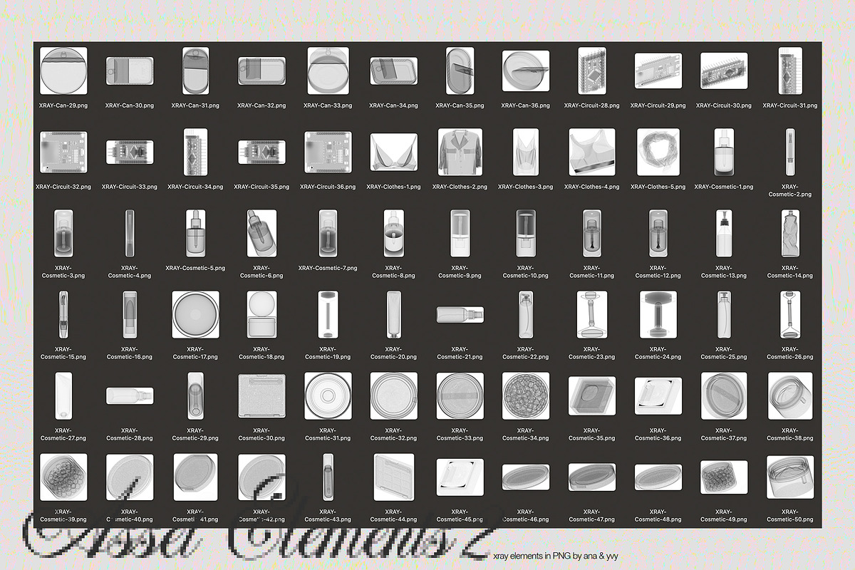 XRAY COLLAGE KIT | What's in my Bag, an Object Graphic by ana & yvy (Photo 15 of 20)