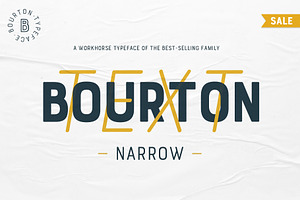 60% OFF Bourton Text Narrow Typeface