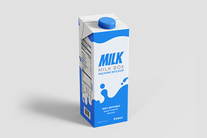 Milk Box Mockup