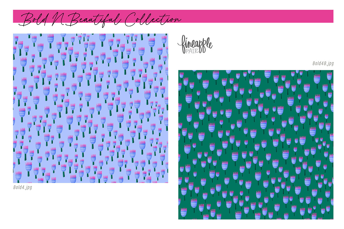 Boho Floral Seamless Patterns, a Pattern Graphic by FINEAPPLE (Photo 3 of 10)