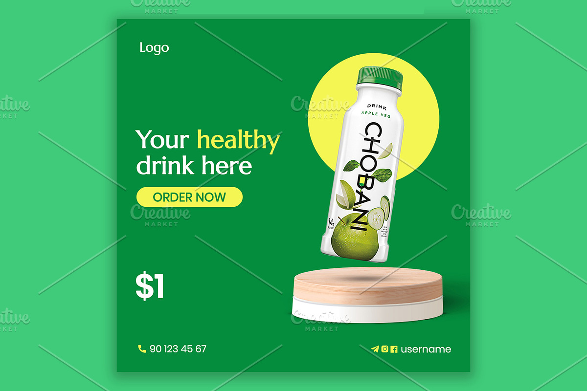 Social media design for ecommerce, a Social Media Template by Ravshanov Studio