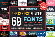 THE SEXIEST BUNDLE, a Script Font by figuree studio (Thumbnail 1 of 33)