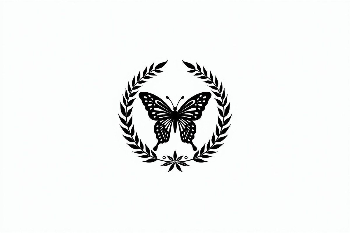 Butterfly Laurel Wreath Set, an Illustration by BIPLOB EXPERT (Photo 6 of 7)