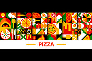 Italian pizza seamless patterns, a Food Illustration by Buch&Bee (Thumbnail 1 of 3)