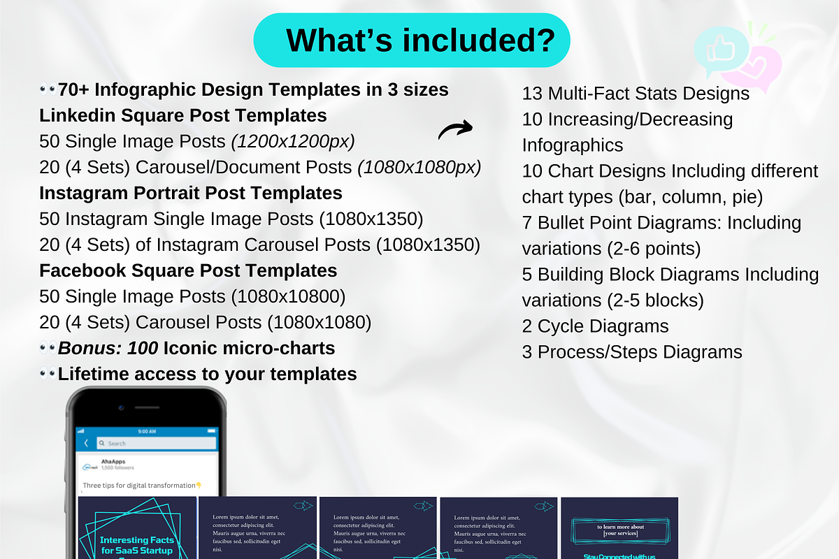 Infographic Instagram Canva Template, a Social Media Template by GrowthHackingStudio (Photo 2 of 9)