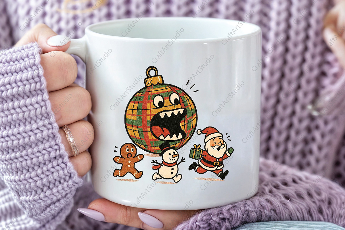 Funny Christmas Ghosts PNG, an Illustration by CraftArtStudio (Photo 3 of 4)