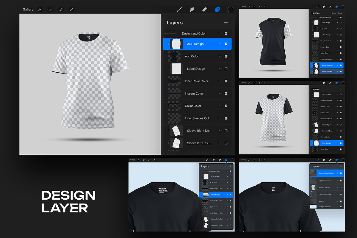 7 Mockups Man T-Shirt for Procreate, a Shirt Mockup by Grow Design ...