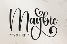 Maybie | Script Font