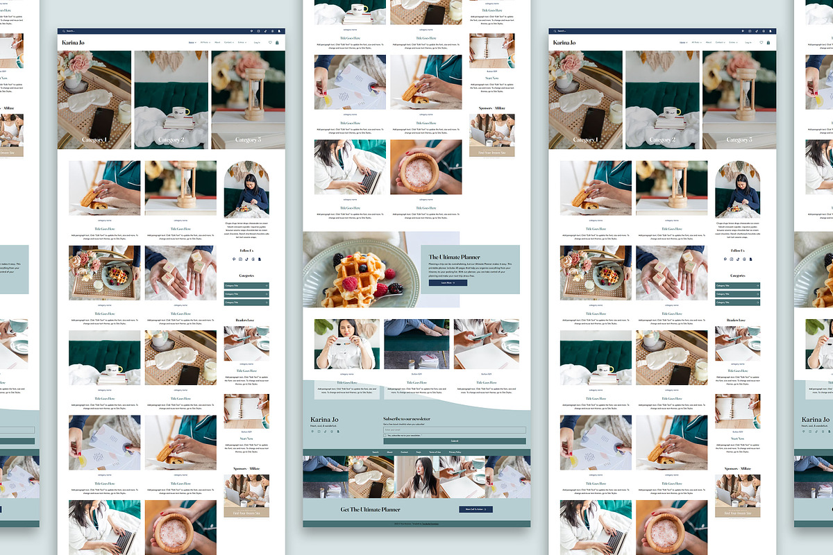 Karina Jo Wix Template, a Wix Template by Girl Boss From Home (Photo 6 of 7)