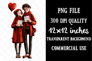 Valentines Day Romantic Couple, an Illustration by Designking (Thumbnail 4 of 5)