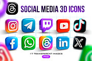Social Media 3D Icons, an Icon by iHemalaya (Thumbnail 1 of 2)
