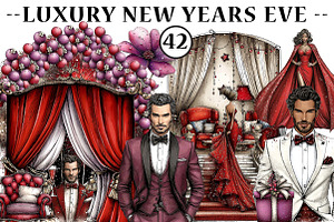 Luxury New Years Eve Clipart, an Illustration by CreationArt