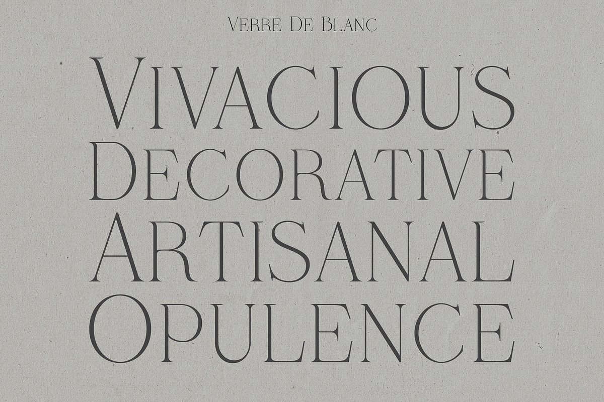 Verre De Blanc - An Elegant Serif, a Font by Evoke Type Studio (Photo 2 of 14)