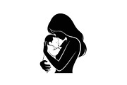 50 Mother and Baby Love Silhouette S, an Illustration by Designs_River (Thumbnail 37 of 51)