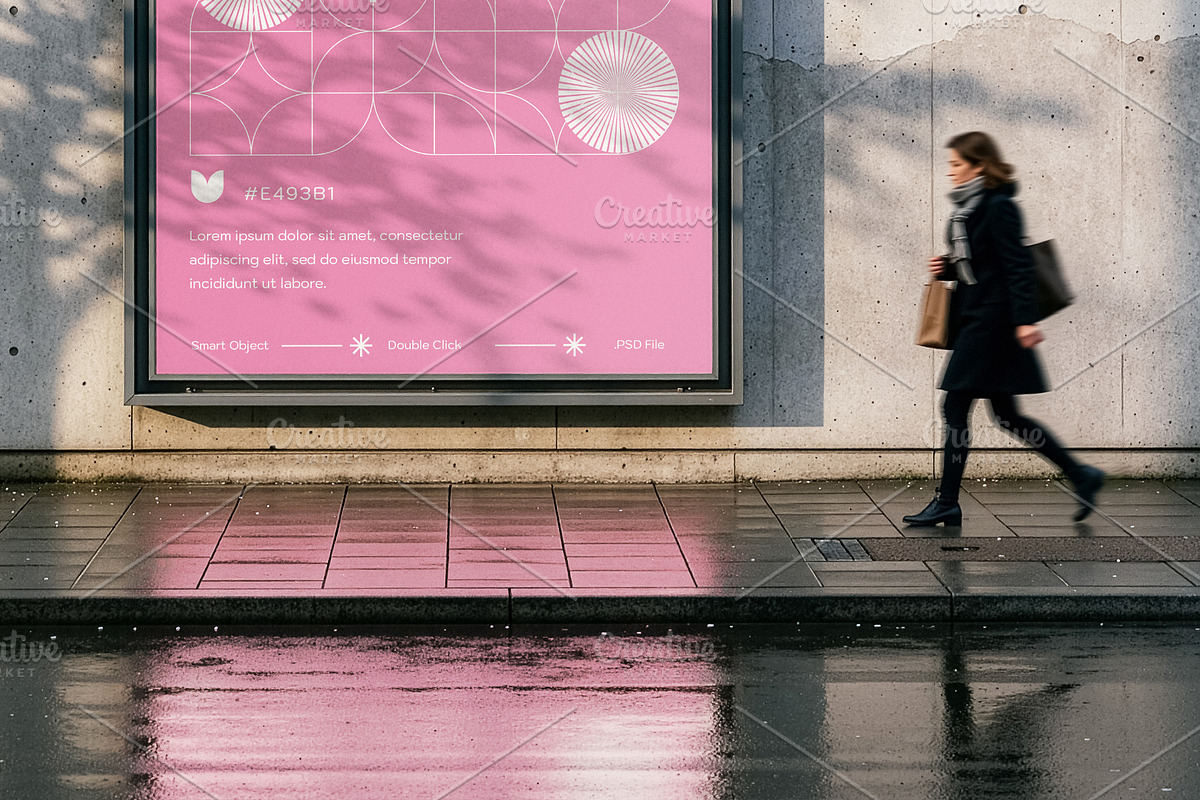Billboard Mockup On Concrete Wall, an Advertising Mockup by smishura (Photo 3 of 4)