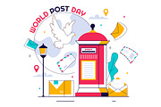 11 World Post Day Illustration, a Work Illustration by denayunebgt (Thumbnail 5 of 5)