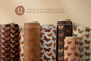 Watercolor Butterflies patterns, a Pattern Graphic by Tiger and Flower (Thumbnail 5 of 17)