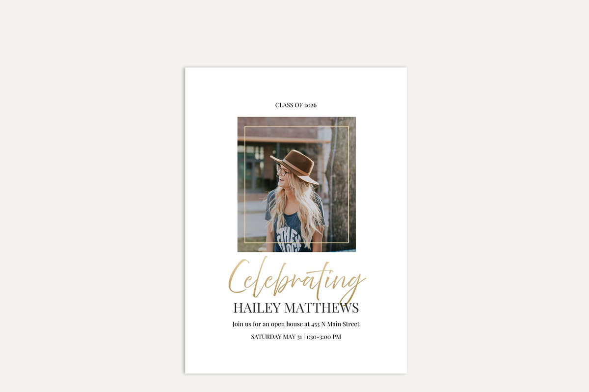 Graduation Announcement Template THV, an Invitation Template by Laurie Cosgrove Design (Photo 5 of 7)