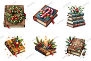Vintage Book Christmas Sublimation, an Illustration by designcity5 (Thumbnail 2 of 5)
