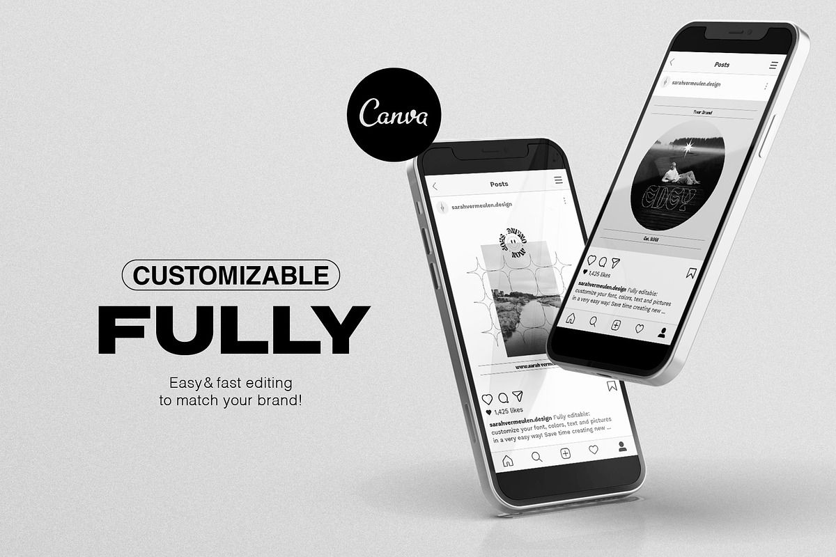 Instagram Social Media CANVA White, a Social Media Template by Vermeulen Design Studio (Photo 4 of 6)