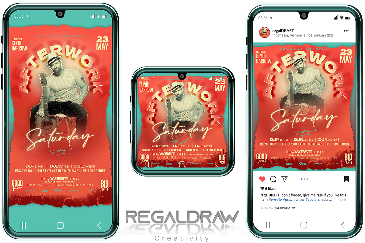 Club Party Social media Template, a Social Media Template by regalDRAW (Photo 1 of 5)